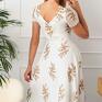 biała produkt premium z dekoltem na plecach leoni II to elegancka sukienka
