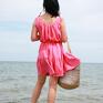sukienka na lato różowa oversize adell szeroka