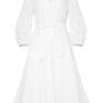 uniwersalna haftowana biała sukienka bawełna kobieta