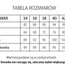 Sukienka JULINA: okrągły dekolt, rękaw 3/4, zapięcie z boku (kryty zamek) rozkloszowany dół (marszczenia)