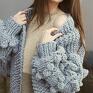 urokliwe swetry sweter gray bomber chunky