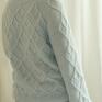 swetry alpaka błękitno miętowy sweter