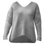 luźny oversize'owy sweter o asymetrycznym kroju, swe124 ciepły