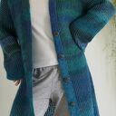 Długi kardigan w morskich odcieniach