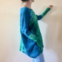 Wełniany sweter oversize turkus - szmaragd, ręcznie barwiony (one size)