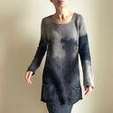 Dzianinowa tunika szarość&grafit