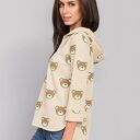 Sweter z tkaniny bawełnianej z oryginalnym nadrukiem
