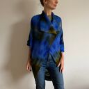 Wełniany kardigan blue&green