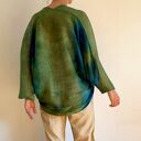 Lniany sweter/bolerko blue&green
