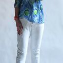 Sweter damski oversize pawie pióra