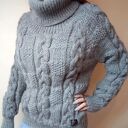 Gruby sweter włóczka 100% alpaka