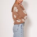 Sweter w kwiatki - SWE302 mocca MKM