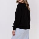Sweter SWE323 czarny MKM w warkoczowy wzór
