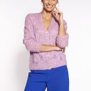 Sweter z dekoltem w serek - SWE267 róż MKM