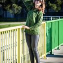 Zielony melanżowy sweter