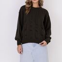 Sweter w warkoczowy wzór SWE323 - zielony MKM