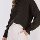 Sweter w charakterze bluzy - SWE322 zielony MKM