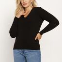 Cienki i ciepły sweter - SWE243 czarny