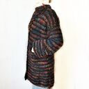 Sweter - żakiet handmade robiony na drutach z grubej wełny