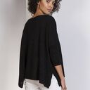 Sweter oversize SWE114 czarny - lekki i elegancki
