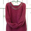 Klasyczny sweter, reglanowy rękaw - ciemna fuksja