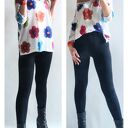 Sweter oversize w kwiaty