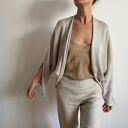 Sweter/bolerko z wełny merino ecru