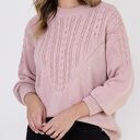 Sweter w charakterze bluzy - SWE322 pudrowy róż MKM