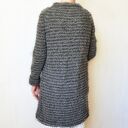 Prosty elegancki sweter handmade w kolorze szarym - robiony na drutach