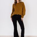 Sweter w charakterze bluzy - SWE322 miodowy MKM