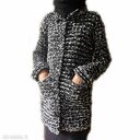 Prosty żakiet - sweter handmade melanż