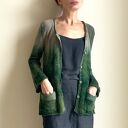 sweter rozpinany taupe&zielenie