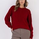 Sweter w charakterze bluzy - SWE322 czerwony MKM