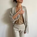 Sweter/bolerko z wełny merino ecru