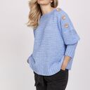 Sweter z guzikami - SWE218 błękit MKM