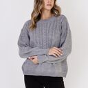 Sweter w charakterze bluzy - SWE322 szary MKM