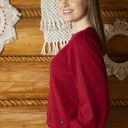Sweter Red Tea - ręcznie wykonany sweter w melanżowej czerwieni