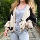 Ręcznie robiony sweter w łaty z wełny merino 100% - Gangsta Knit