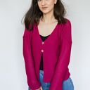 Krótki granatowy kardigan - sweter handmade Hermina