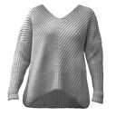 OVERSIZE'OWY SWETER O ASYMETRYCZNYM KROJU, SWE124 SZARY