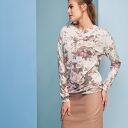 sweter z kwiatowym wzorem