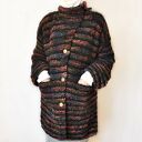Sweter - żakiet handmade robiony na drutach z grubej wełny