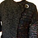 Sweter kardigan asymetryczny elegancki - ręcznie robiony na drutach