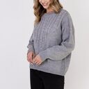 Sweter w charakterze bluzy - SWE322 szary MKM