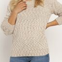 Melanżowy sweter - SWE244 beżowy - melanż MKM