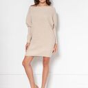 Oversize'ovy sweter - tunika, SWE135 beż