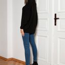 Sweter oversize z golfem - SWE148 czarny