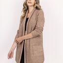 Płaszcz z rolowanym kołnierzem - PA022 mocca MKM