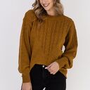 Sweter w charakterze bluzy - SWE322 miodowy MKM