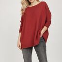 Dzianinowa bluza - SWE221 marsala MKM